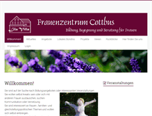 Tablet Screenshot of frauenzentrum-cottbus.de